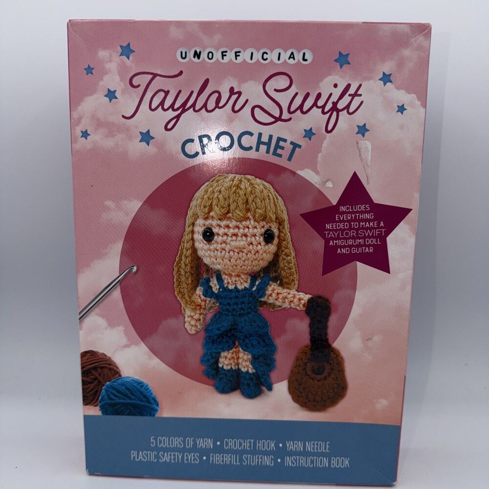 Unofficial Taylor Swift Crochet Kit : Amigurumi Doll & Guitar New In Box Crafts